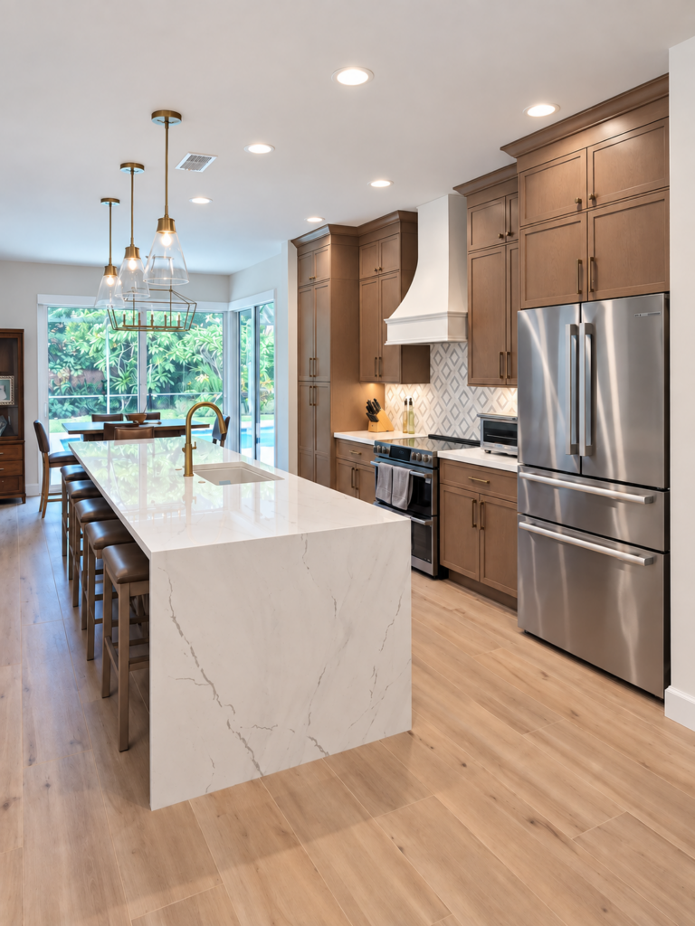 Kitchen remodeling details completed by DNG Construction in Broward County